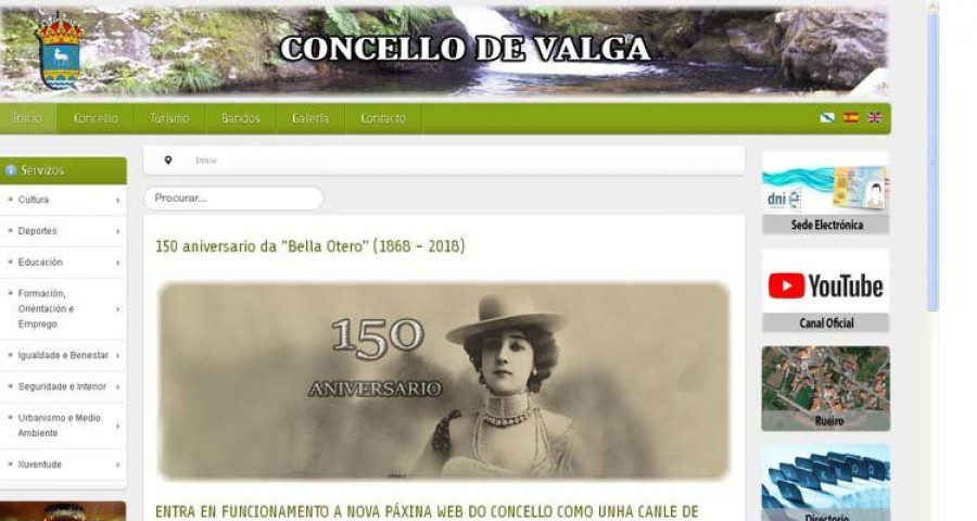 El Concello de Valga renueva su imagen en la red con una nueva web