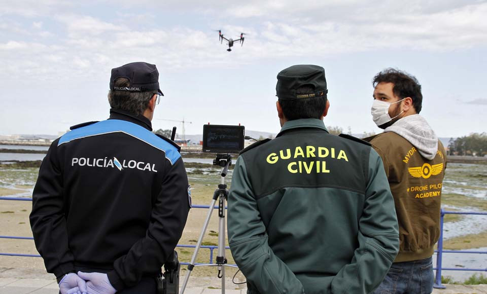 Drones sobrevolarán Cambados para garantizar las normas de aislamiento