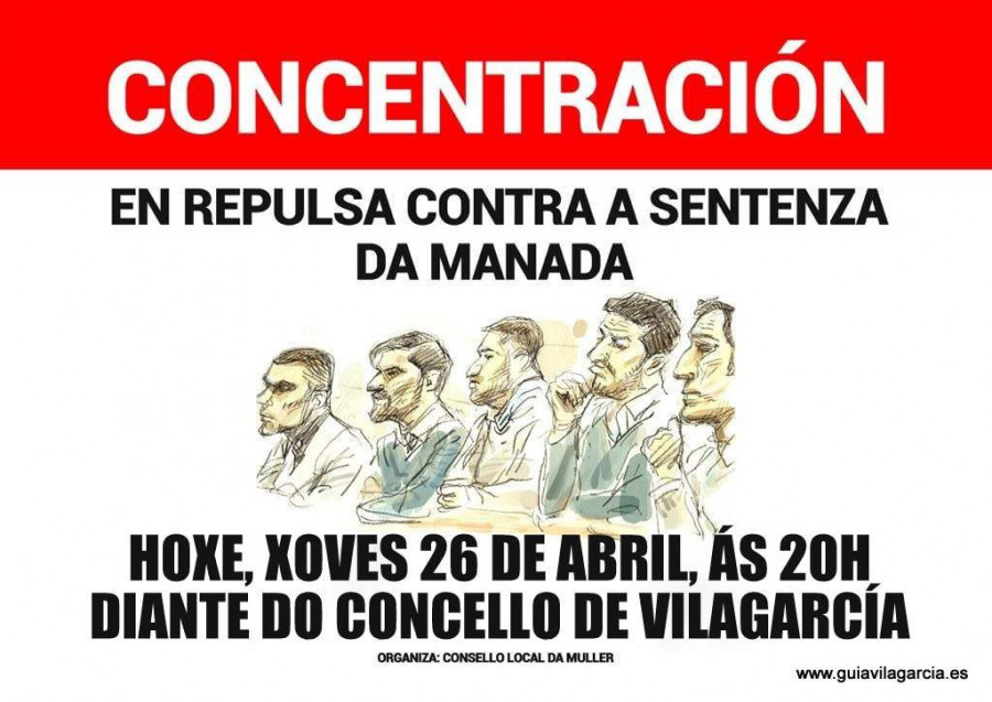 Vilagarcía y Cambados se suman a las protestas contra la sentencia de La Manada