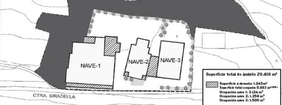 O GROVE-Urbanismo legaliza las naves de Frigrove con el derribo de 1.245 metros