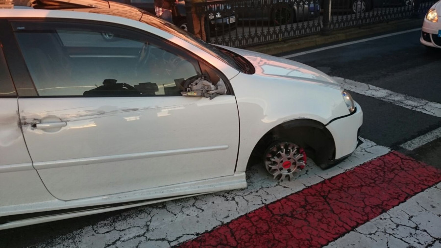 RIVEIRA - Un conductor que sufrió un accidente en el Malecón cuadruplicó la tasa de alcoholemia