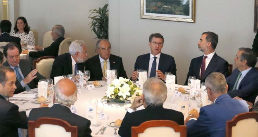 Felipe VI sitúa la economía gallega como “referente” del comercio exterior español
