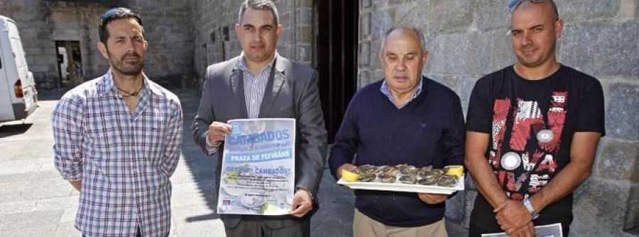 CAMBADOS-El Concello revive laC antigua afición de degustar ostras y albariño en la hora del vermú