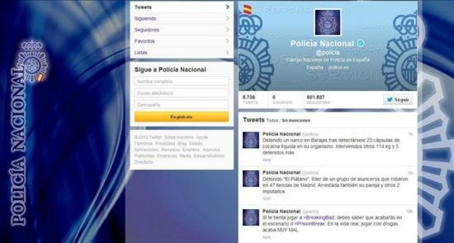 La Policía Nacional supera el millón de seguidores en Twitter