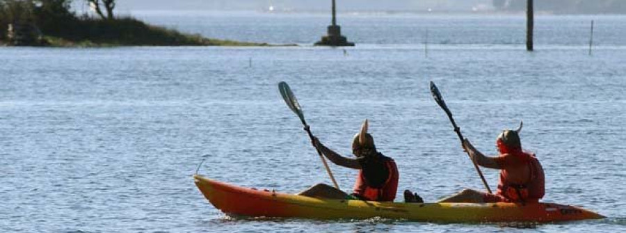 Los vikingos practican la invasión con la Illa de Cortegada antes de tomar hoy las Torres