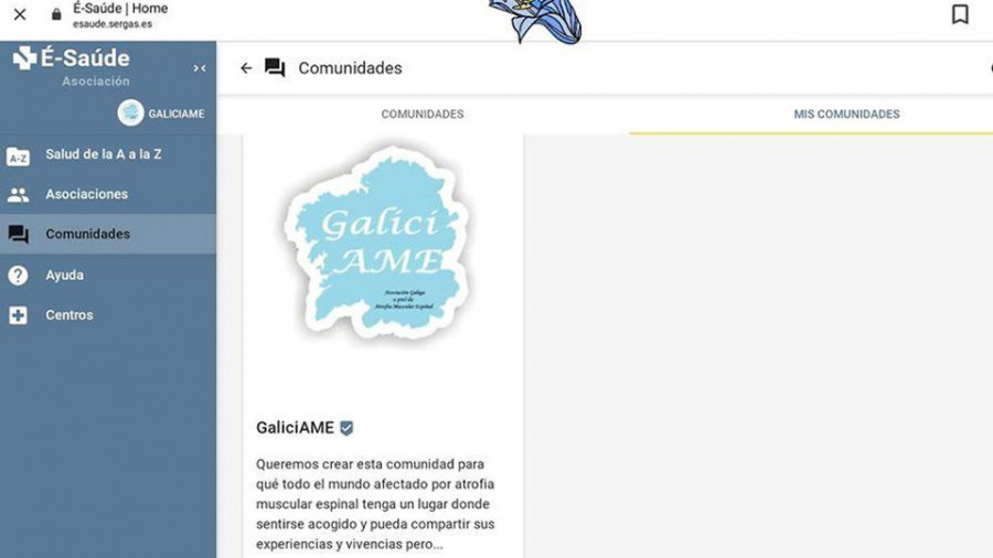 Galiciame construye su comunidad en una web del Sergas
