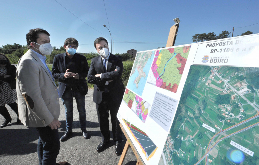 Proyectan una variante entre  O Saltiño y Berres para aliviar el tráfico pesado del centro de Boiro