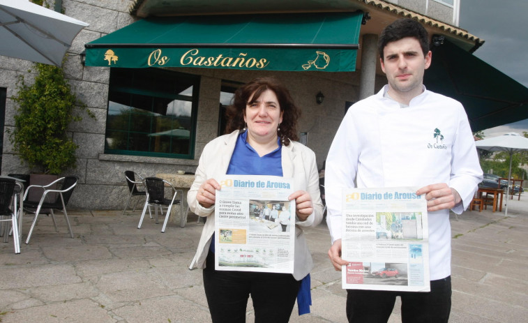 Taberna Os Castaños y “el placer de leer el Diario en papel”