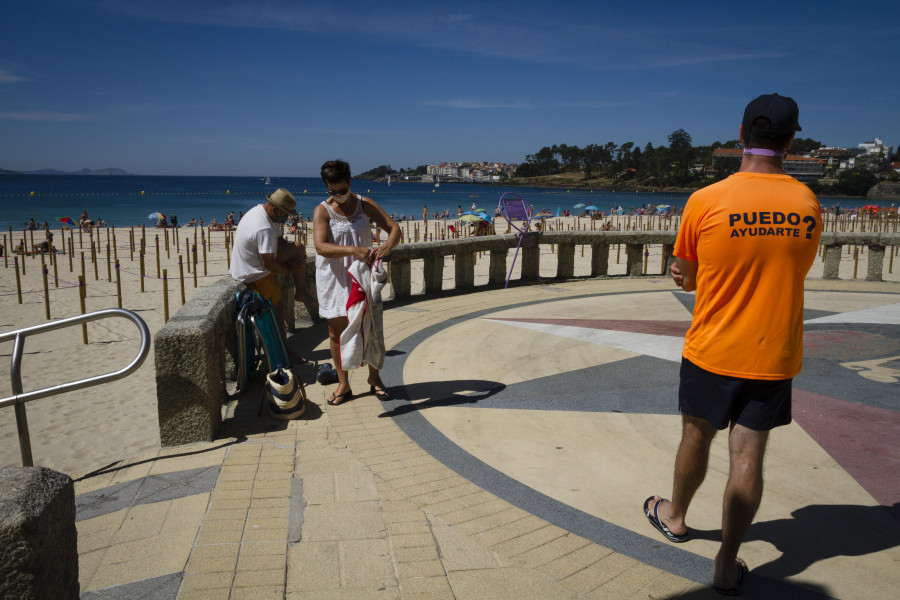 Sanxenxo comparte las medidas anticovid de sus playas con otros siete municipios de bandera azul