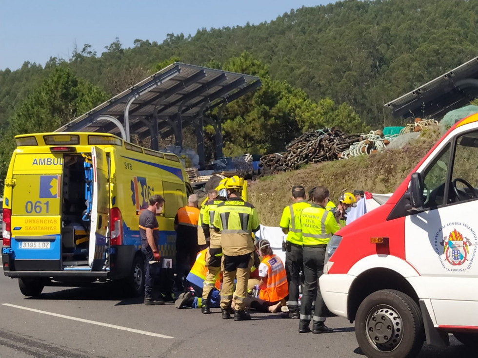 Accidente mortal en la autovía do Barbanzo, en Vilariño, en Boiro/Chechu Río