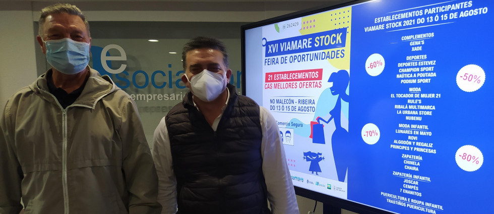 Ramón Doval y Kiko Martínez presetación de Viamare Stock