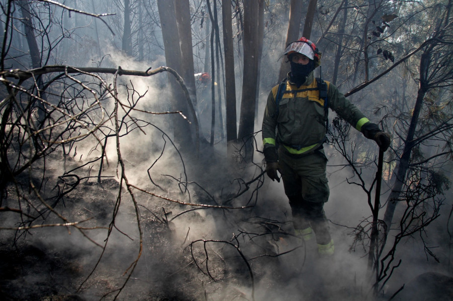 Noalla registra un incendio forestal que quemó unos 1.500 metros de matorral