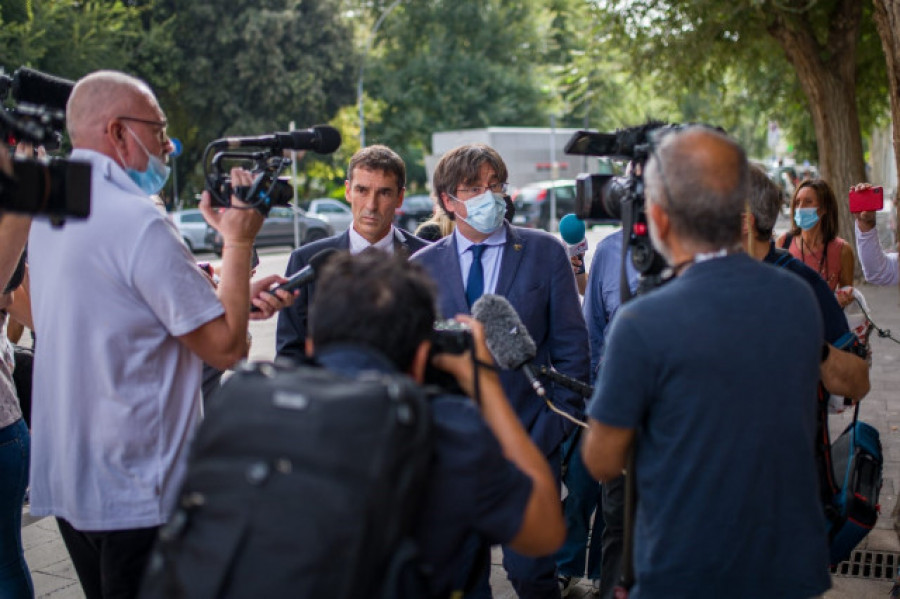 Puigdemont reaparece por primera vez tras salir de la cárcel en Cerdeña