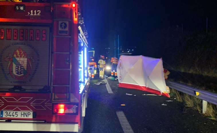 Fallece una mujer en un accidente en la Autovía do Barbanza, en Taragoña