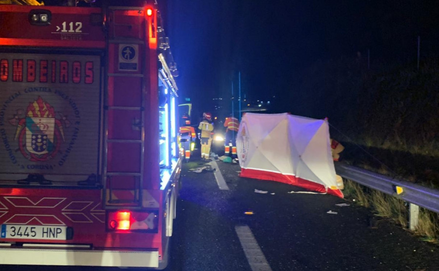 Fallece una mujer en un accidente en la Autovía do Barbanza, en Taragoña