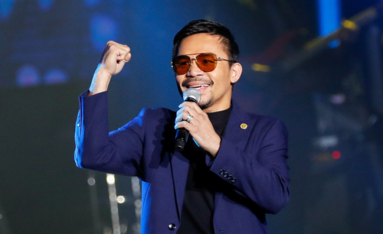 Pacquiao promete recuperar dinero saqueado por los Marcos si es presidente