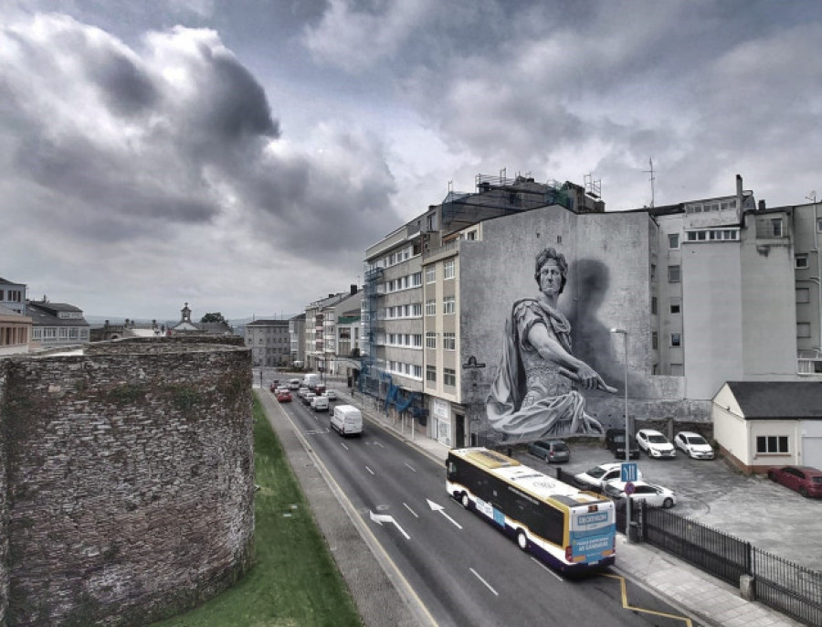 El 'Julio César' de Diego AS en Lugo, elegido como Mejor Mural del Mundo