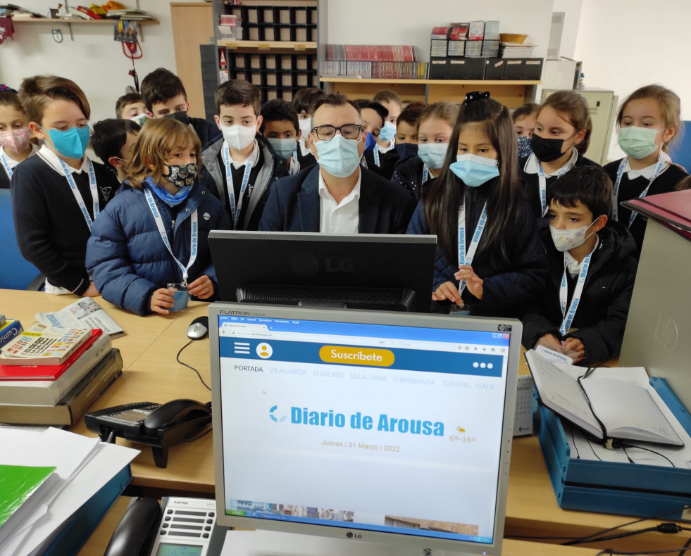Visita niños Diario de Arousa