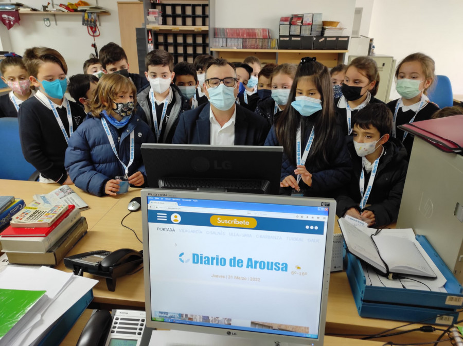 Alumnado de Tercero del colegio Filipenses visitan Diario de Arousa