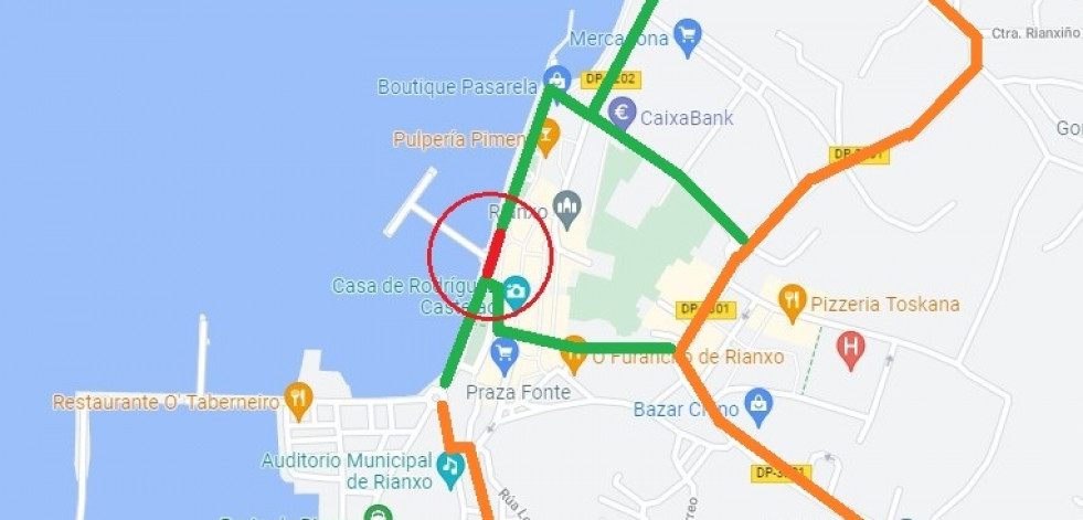 El pavimentado del Paseo da Ribeira en Rianxo obligará a cortar el tráfico en esa zona a partir de este lunes
