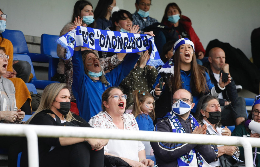 Dos golazos de Matos relanzan al Portonovo en la carrera por el ascenso