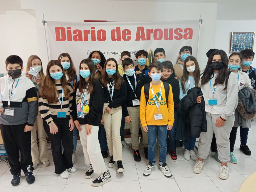 El alumnado de Sexto B del colegio A Lomba visita Diario de Arousa