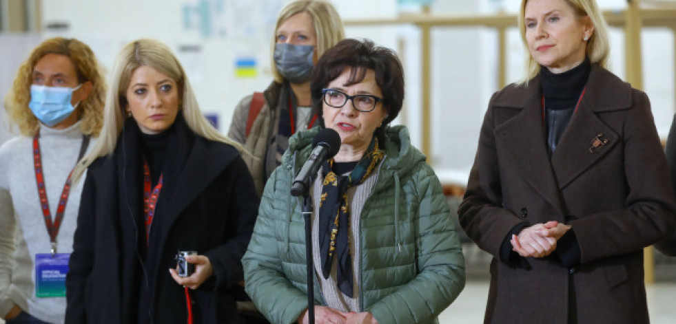 Meritxell Batet visita a refugiados ucranianos en Polonia
