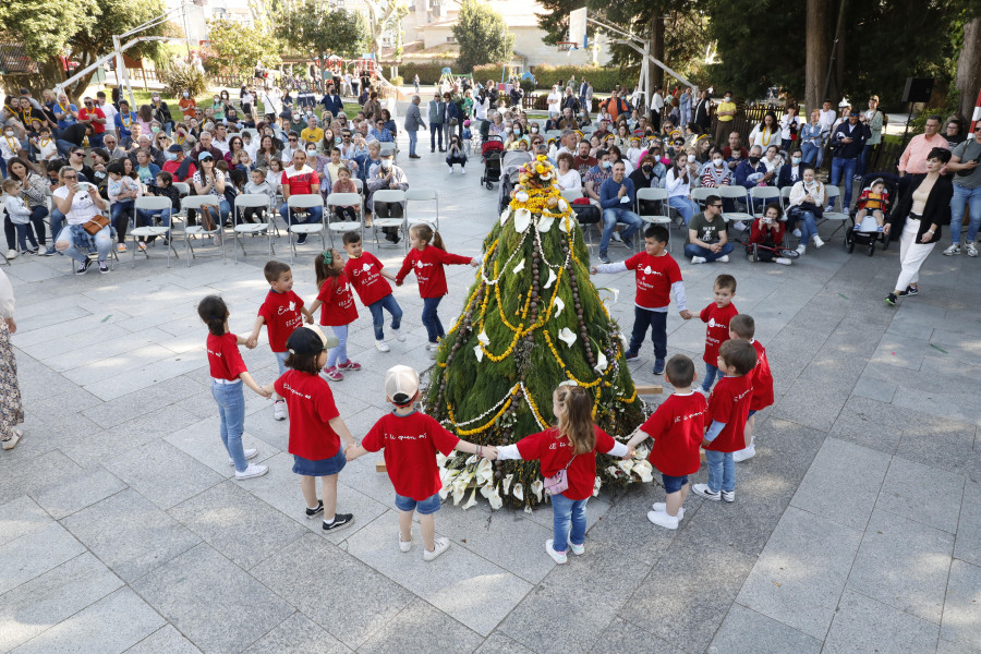 Las creaciones más florales desfilan en la Festa dos Maios de Cambados