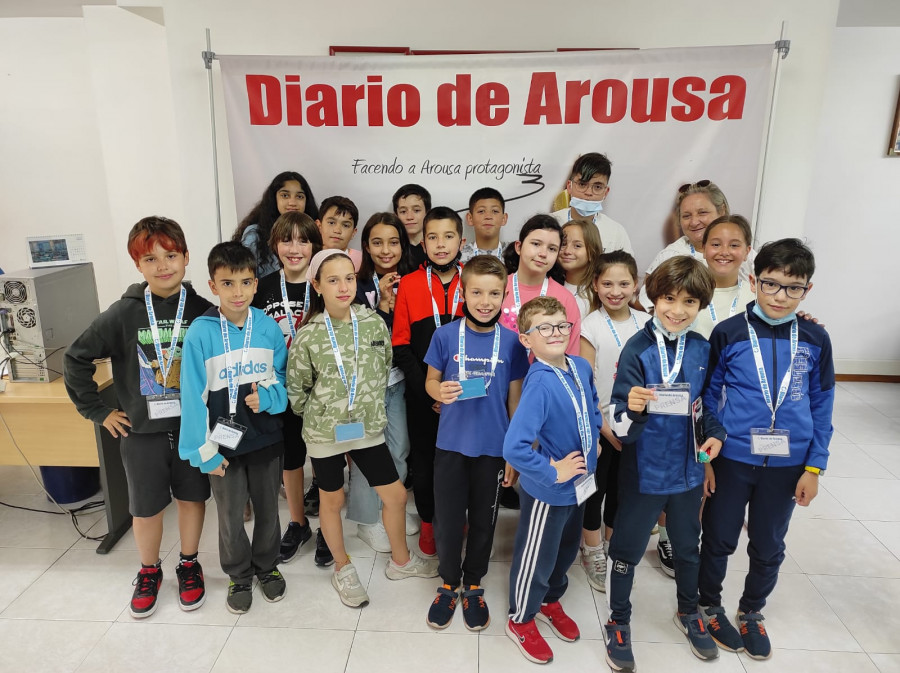 El alumnado de Quinto A del CEIP Rosalía de Castro de Carril visita Diario de Arousa