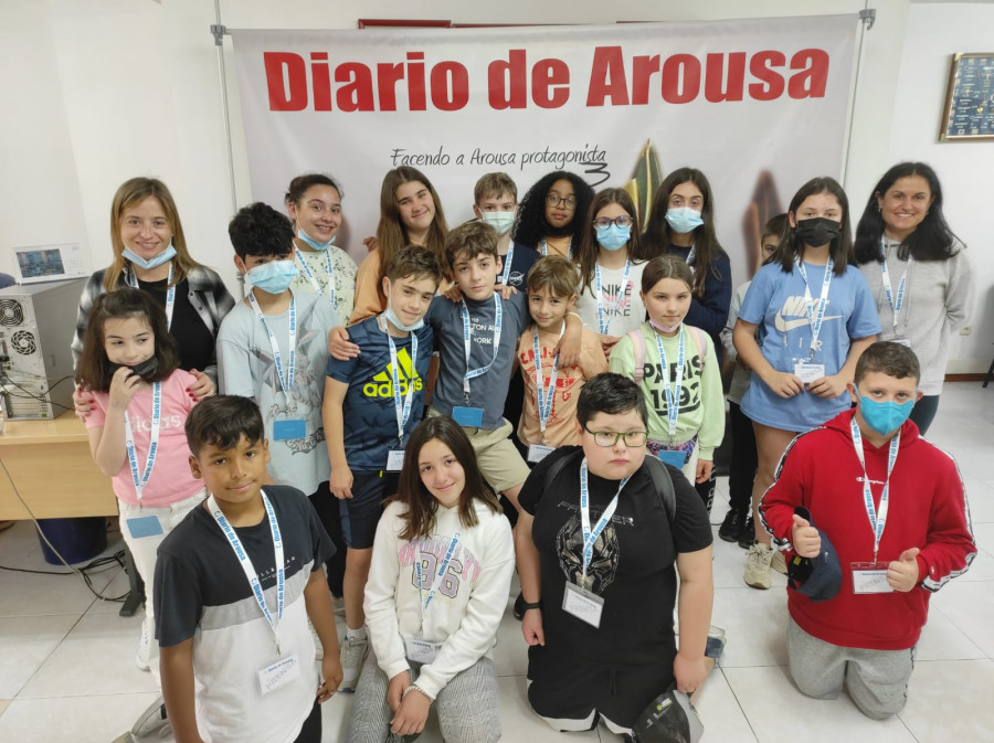 El alumnado de Quinto B del CEIP Rosalía de Castro de Carril visita Diario de Arousa