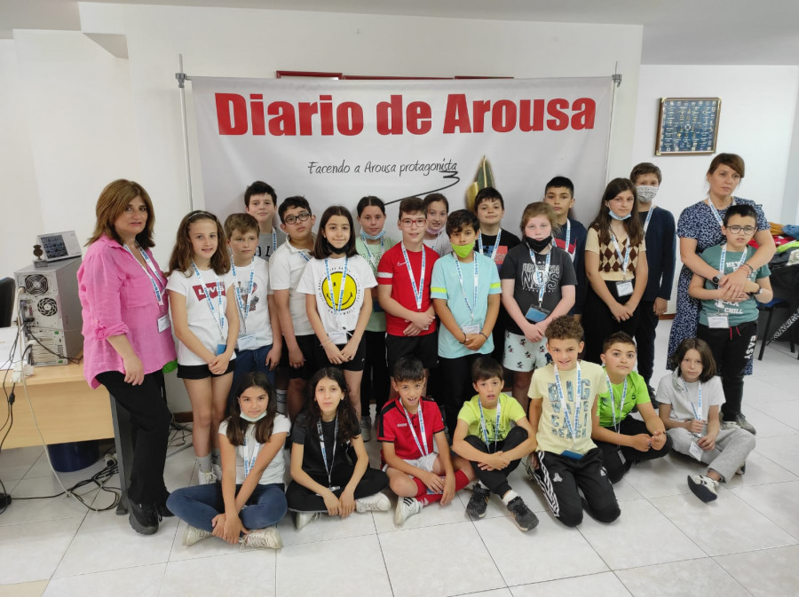 El alumnado de Quinto C del CEIP Anexo A Lomba visita Diario de Arousa