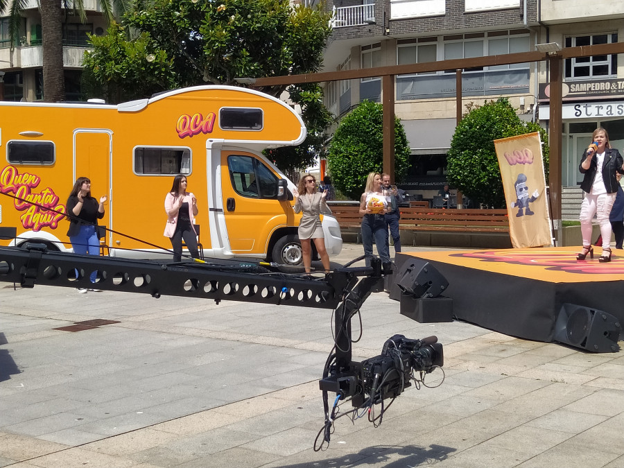 Ribeira fue el plató de grabación del nuevo concurso de talentos musicales "Quen canta aqui?" de la TVG