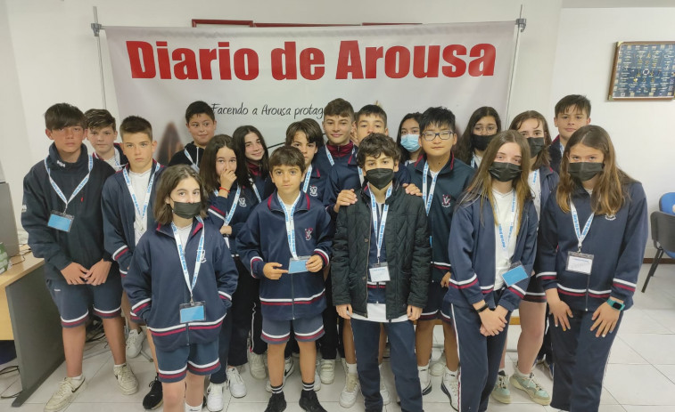 El alumnado de Primero de ESO A del Colegio Filipenses visita Diario de Arousa