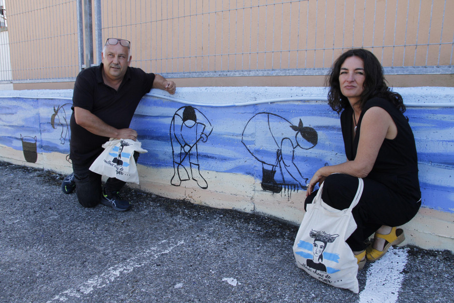 El Asorey crea con la artista Susana Ferradás 30 metros de homenaje a las “Mulleres cheas de mar”