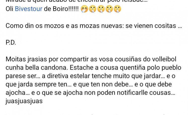 El Club Boiro Voleibol denuncia calumnias que se vierten sobre su gestión en las redes sociales