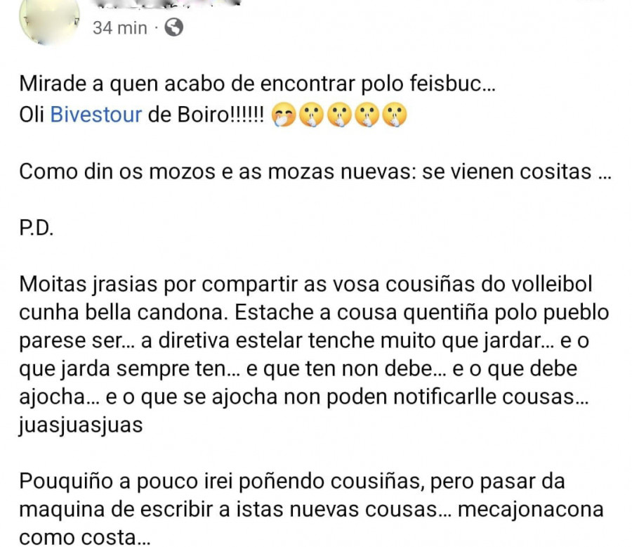 El Club Boiro Voleibol denuncia calumnias que se vierten sobre su gestión en las redes sociales