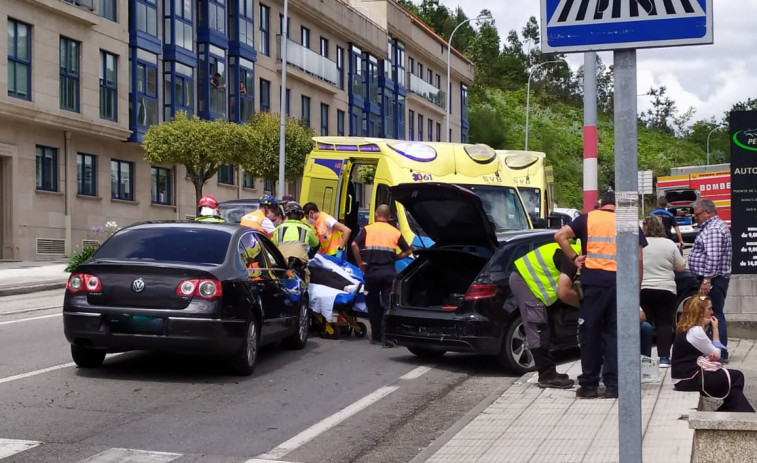 Evacúan al Hospital do Barbanza a dos conductores heridos en un accidente múltiple en Boiro