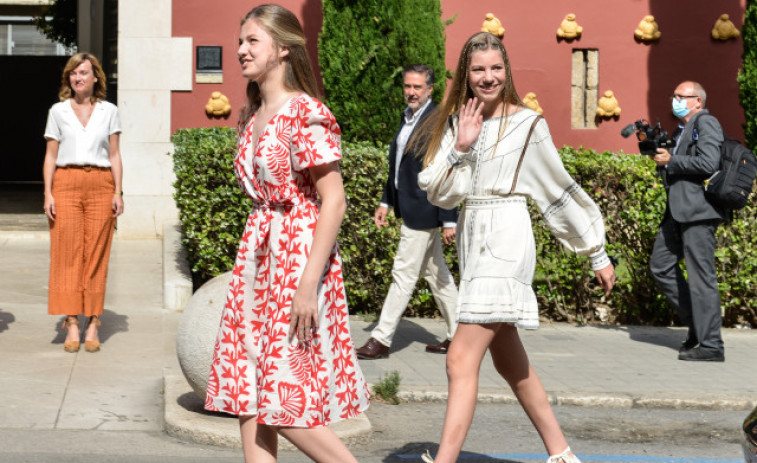 La Princesa Leonor y la Infanta se reúnen en Figueres con jóvenes vinculados a la FPdGi