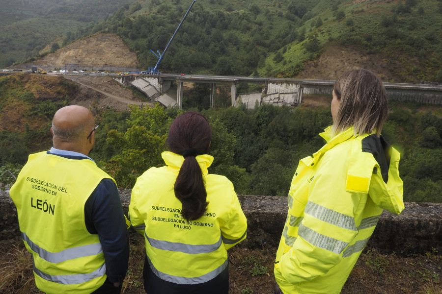 Arrancan los trabajos de desmontaje del viaducto de O Castro de la A-6