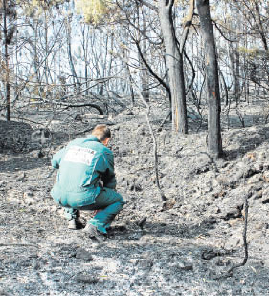 La Guardia Civil investiga al presunto autor de dos incendios forestales en Moraña