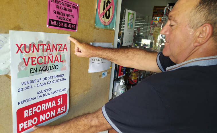 Vicente Mariño vuelve a apoyar a los vecinos contrarios a la dirección única en la Rúa Castelao de Aguiño