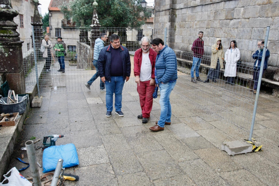 Comienzan las catas para buscar las escalinatas ocultas en el muro de Fefiñáns