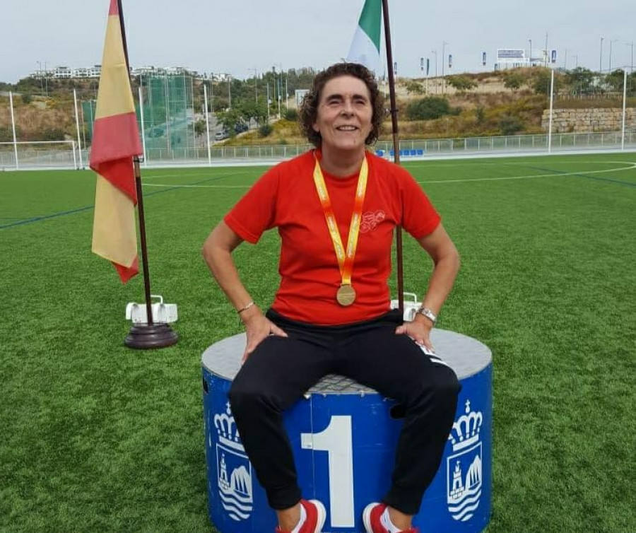 Ana Abuín, campeona de España Máster en pentatlón de lanzamientos