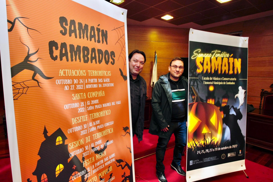 Los caminantes blancos y un dragón de más de siete metros protagonizan el Samaín de Cambados