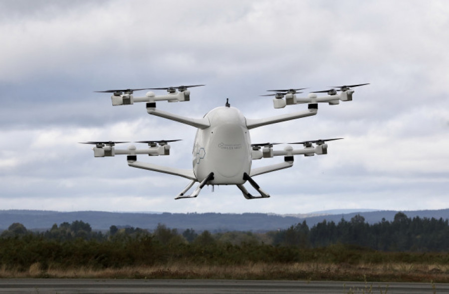 El aerotaxi español vuela en el espacio aéreo de Galicia