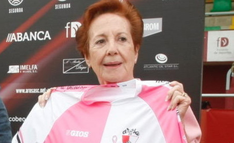 El Arosa llora la muerte de Carmen Álvarez,  secretaria del club
