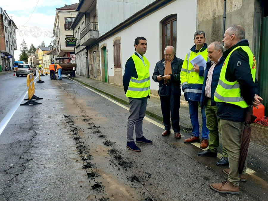 Arrancan las obras de humanización y ampliación de las aceras de la PO-226 en Moraña