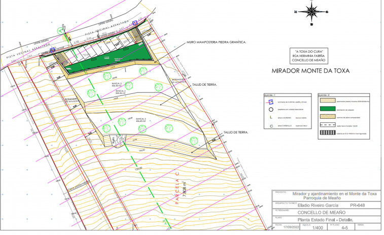 Meaño licita el mirador, aparcamiento y zona de jardín en la parcela del auditorio