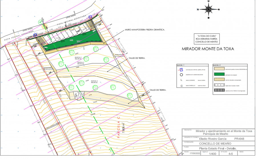 Meaño licita el mirador, aparcamiento y zona de jardín en la parcela del auditorio