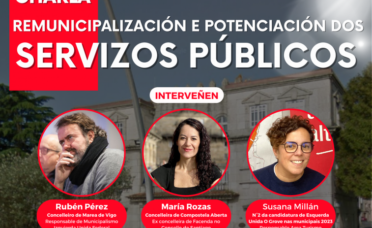 Esquerda Unida de O Grove organiza una charla sobre la remunicipalización y la potenciación de los servicios públicos